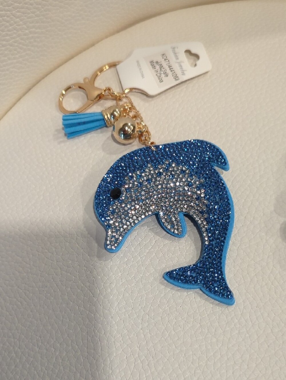Sparkling Animal Keychain Charm Trio - Dolphin, Penguin, Pelican - Picture 2 of 4
